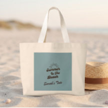 Retro Sommer ist die Strand Custom Name-Tasche