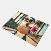 Retro-Sommer lustige Roller-Ente Fußmatte (Schrägansicht)