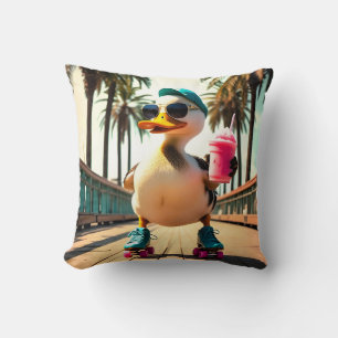 Retro-Sommer lustige Roller-Ente Kissen