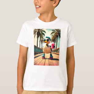 Retro-Sommer lustige Roller-Ente T-Shirt