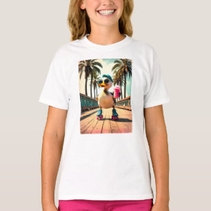 Retro-Sommer lustige Roller-Ente T-Shirt