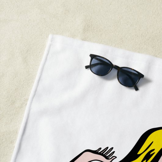 Retro Sommer-Mädchen Strandtuch (Beispiel)