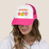 Retro-Sommer-Muscheln Truckerkappe (Beispiel)