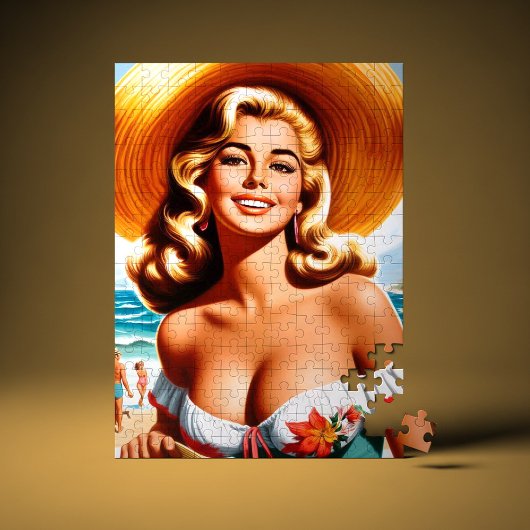 Retro-Sommer-Pin-up Puzzle