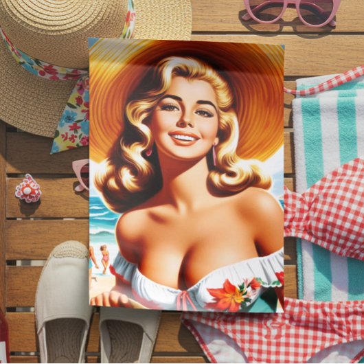 Retro-Sommer-Pin-up Seidenpapier