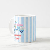 Retro-Sommer-Roller-Stripes Dopamin Kaffeetasse (Vorderseite Links)