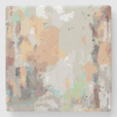 Retro Sommer rustikal dusty orange, taupe, braun,  Steinuntersetzer (Vorderseite)