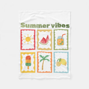 Retro-Sommer-Stimmung-Design Fleecedecke