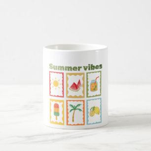 Retro-Sommer-Stimmung-Design  Kaffeetasse