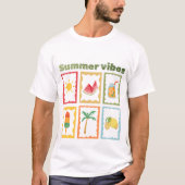 Retro-Sommer-Stimmung-Design T-Shirt (Vorderseite)