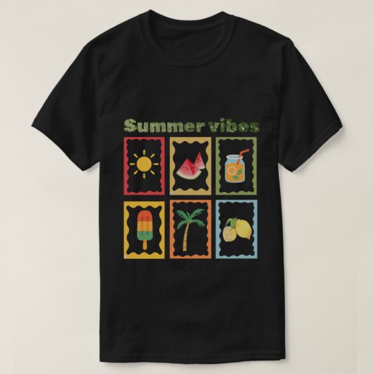 Retro-Sommer-Stimmung-Design T-Shirt (Design vorne)