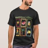 Retro-Sommer-Stimmung-Design T-Shirt (Vorderseite)