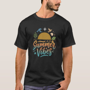 Retro-Sommer-Stimmung Strand Grafik T-Shirt - Mini