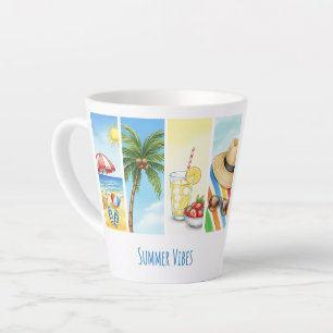 Retro-Sommer-Strand-Vibes-Sublimationsbecher – Vin Milchtasse