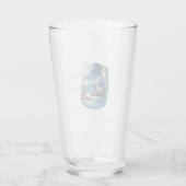 Retro-Sommer-Strandfaultier Glas (Rückseite)