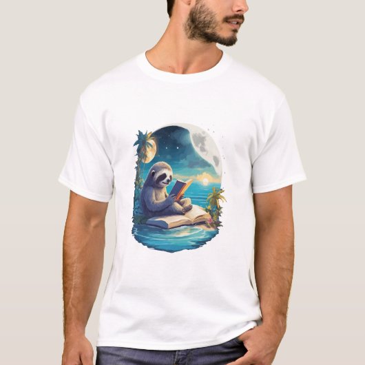 Retro-Sommer-Strandfaultier T-Shirt (Vorderseite)