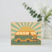 Retro-Sommer-Van Postkarte (Stehend Vorderseite)