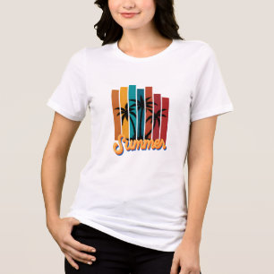 Retro-Sommer-Vibes T-Shirt Tri-Blend Shirt