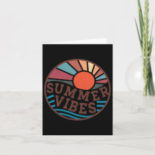 Retro-Sommer-Vibes Vintage-Strand-Familienreise So Karte