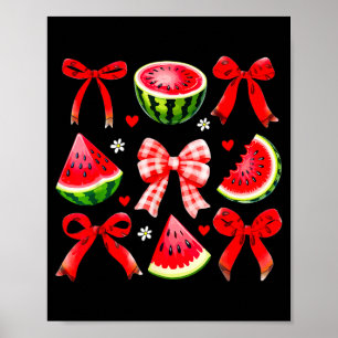 Retro-Sommer-Vibes Wassermelone Coquette Sommer Poster