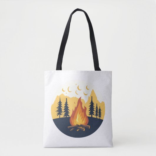 Retro-Sommercamp-Grafik-Tasche Tasche (Vorderseite)