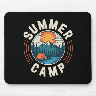 Retro-Sommercamp-Urlaub-Berg-Camping-Crew Mousepad
