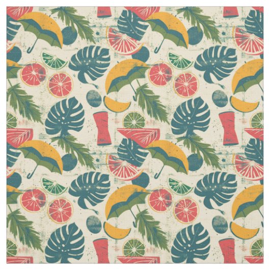 Retro Sommerfrüchte Stoff (Muster)