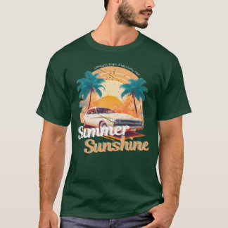 Retro Sommeruntergang Caree Junge lustig T-Shirt