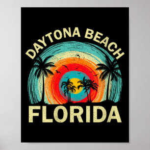 Retro Sommerurlaub Damen Daytona Beach Florida Poster