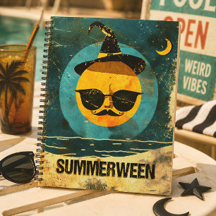 Retro-Sommerween-spukiger-Sommer-Halloween Notizblock
