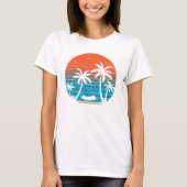 Retro sommerzeitvibes tropische Palmen T-Shirt (Vorderseite)