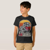 Retro Son Gift Idea Cool Dinosaurier Sonsaurus T R T-Shirt (Vorne ganz)