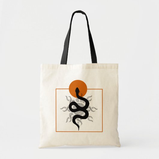 Retro Sonne und Schlange Konzept Design Tasche (Vorne)