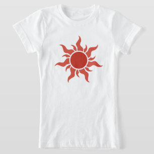 Retro-Sonnen-Burst Vintage-Geometrisches Grafikdes T-Shirt