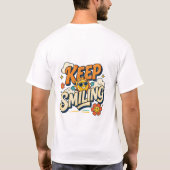 Retro-Sonnen-Schein-Design mit 'Keep Smiling' T-Shirt (Rückseite)