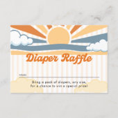 Retro-Sonnen-Windel-Raffle  Begleitkarte (Vorderseite)