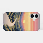 Retro-Sonnenaufgangsweg iPhone 16 Hülle (Rückseite (Horizontal))