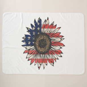 Retro-Sonnenblume 4. Juli USA Sherpadecke