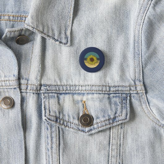 Retro-Sonnenblume Button (Beispiel)