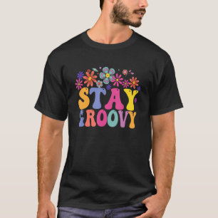 Retro Sonnenblume Hippie Bleibe Groovy Positive Mi T-Shirt