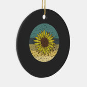 Retro-Sonnenblume Keramik Ornament (Rechts)