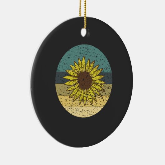 Retro-Sonnenblume Keramik Ornament (Rechts)