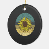 Retro-Sonnenblume Keramik Ornament (Links)