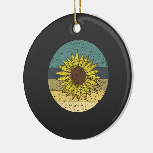 Retro-Sonnenblume Keramik Ornament (Links)