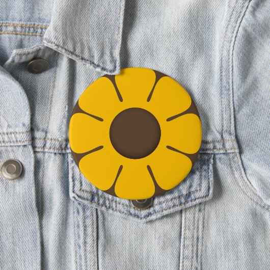 RETRO Sonnenblume-Rucksack-Buttonknöpfe Button (Beispiel)
