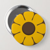 RETRO Sonnenblume-Rucksack-Buttonknöpfe Button (Vorne & Hinten)