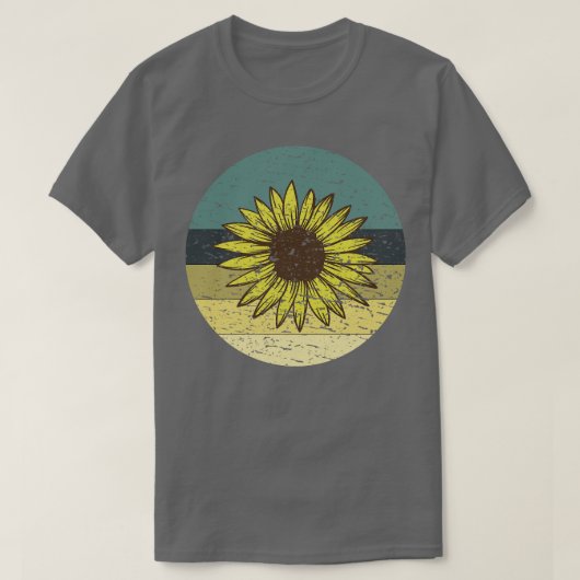Retro-Sonnenblume T-Shirt (Design vorne)