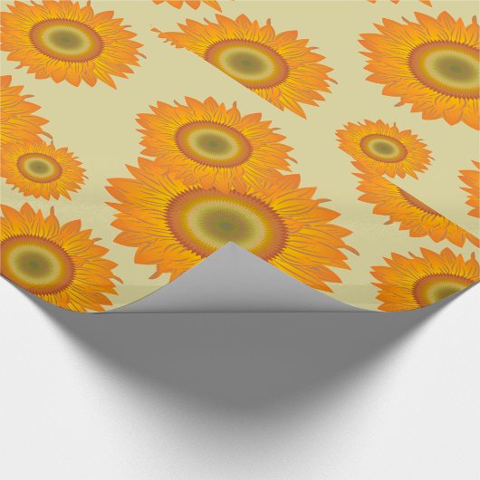 Retro Sonnenblumen Geschenkpapier