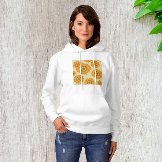 Retro Sonnenblumen Hoodie