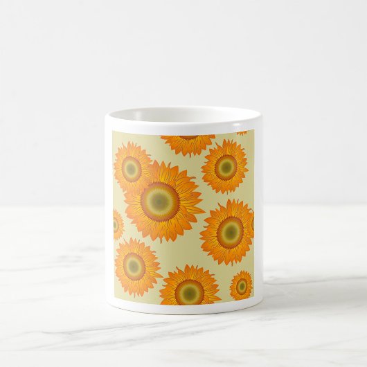 Retro Sonnenblumen Kaffeetasse